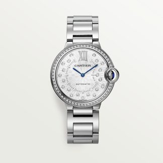 replika Ballon Bleu de Cartier ur 36 mm stål diamanter CRW4BB0036