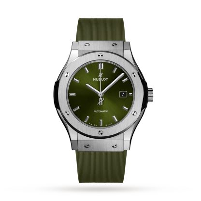 replika Hublot Classic Fusion Titanium Grøn 42mm 542.NX.8970.RX