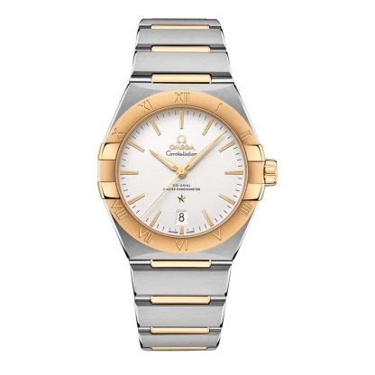 replika Omega Constellation 39 mm dameur hvid O13120392002002