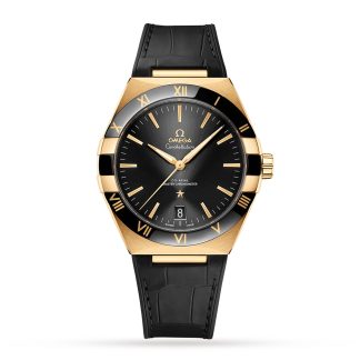 replika Omega Constellation Co Axial Master Chronometer 41 mm herreur i gult guld O13163412101001