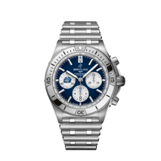 kopi breitling Chronomat B01 42 Six Nations Scotland Rustfrit stål Blå AB0134A51C1A1