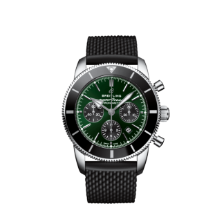 kopi breitling Superocean Heritage B01 Chronograph 44 Limited Edition Rustfrit stål Grøn AB01621A1L1S1